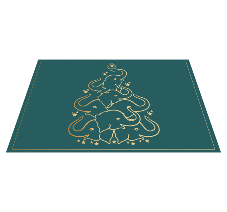 Vinyl Teppich Weihnachten elefantenbaum-simulation - TenStickers