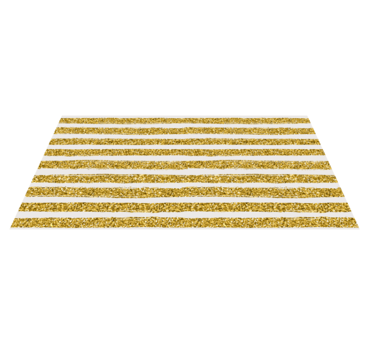 Vinyl Teppich gestreift goldener glitzer - TenStickers