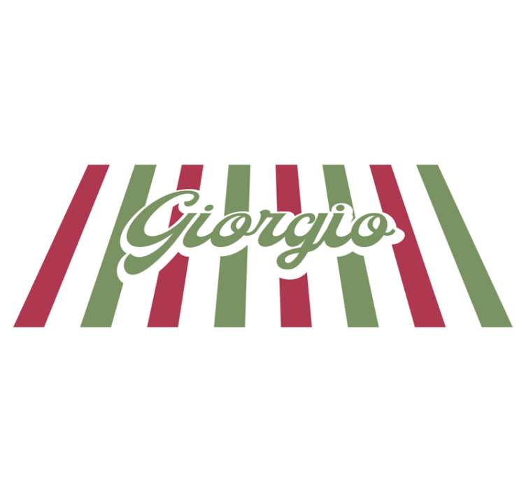 Vinyl Teppich mit Namen italienische flagge - TenStickers