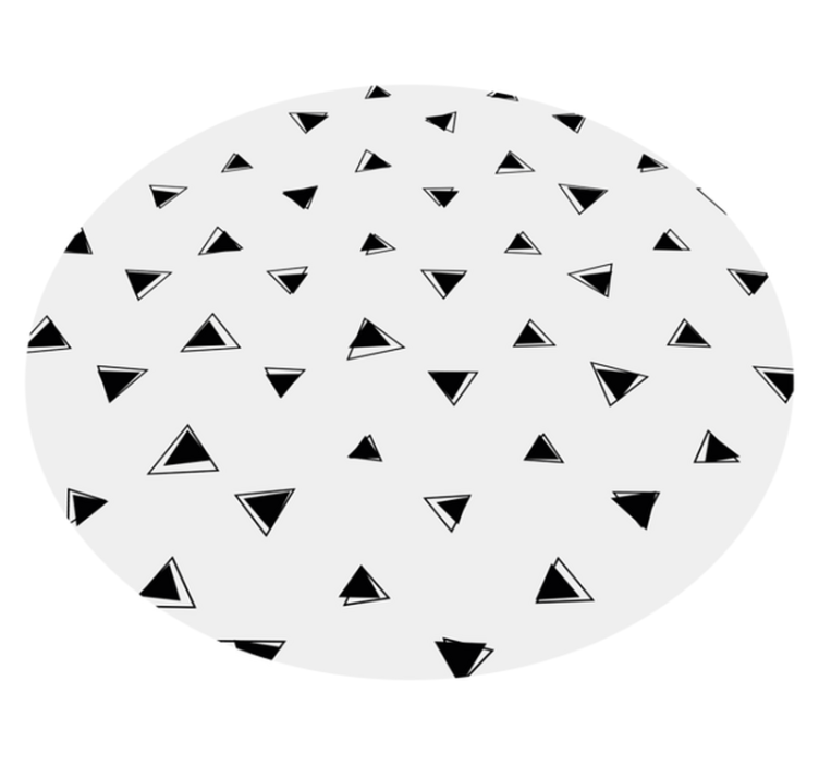 Vinyl Teppich geometrisch monochrome schwarze dreiecke - TenStickers