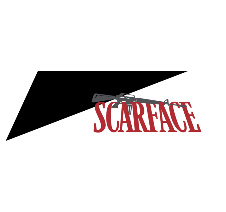 Vinylteppich modern Filmbild scarface mit text - TenStickers