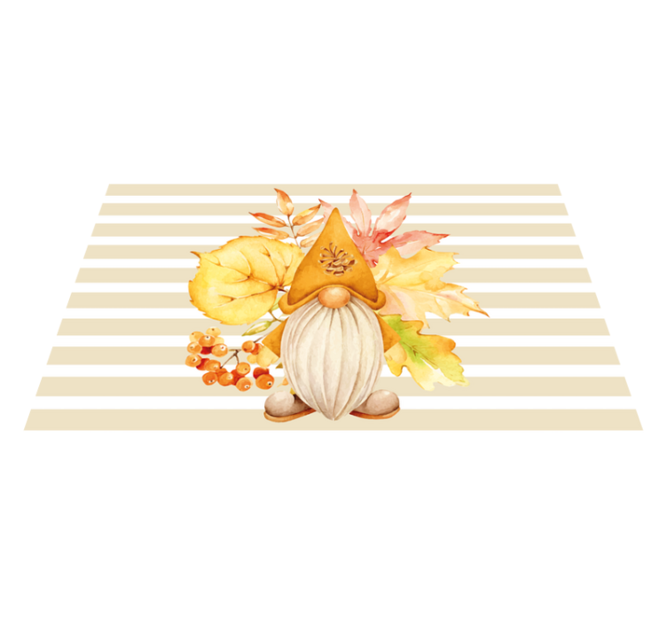 Vinyl Teppich gestreift herbstwichtel charm - TenStickers