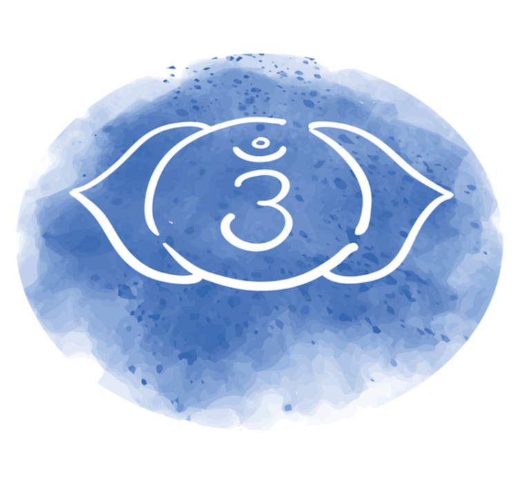 Vinyl Teppich Mandala beruhigendes blaues symbol - TenStickers