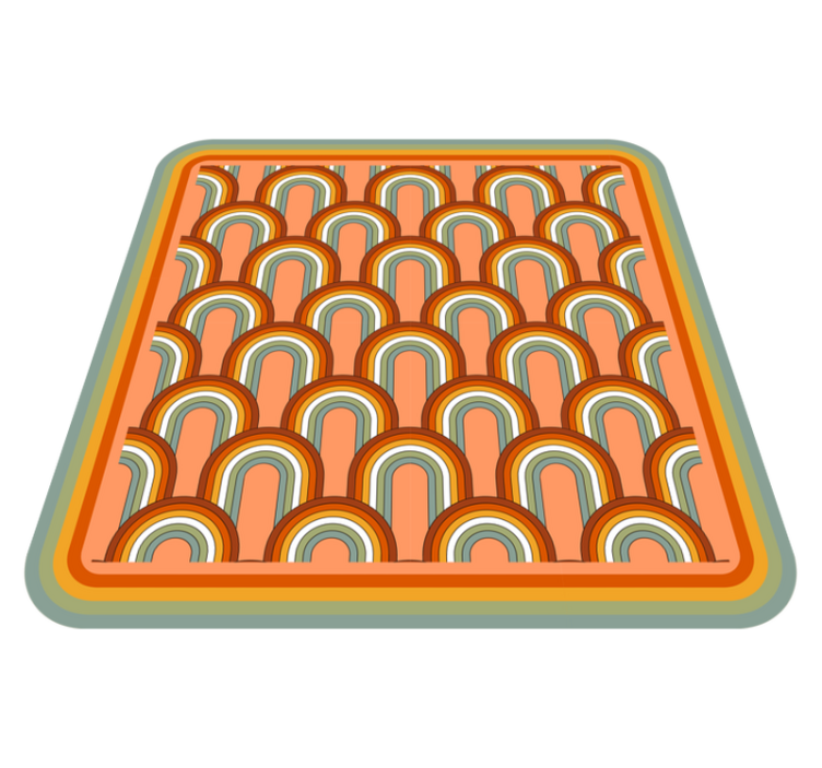 Vinylteppich Vintage Regenbogen wie 70er jahre Muster - TenStickers