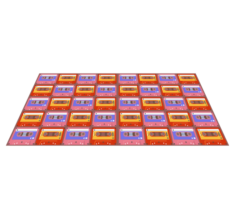 Vinyl Teppich Vintage retro-kassetten - TenStickers