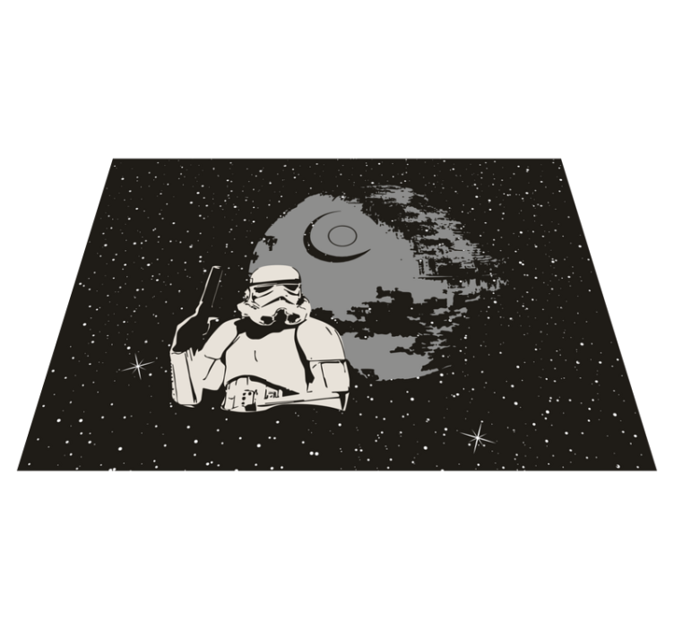 Vinylteppich kindlich weltraum-stormtrooper-szene - TenStickers