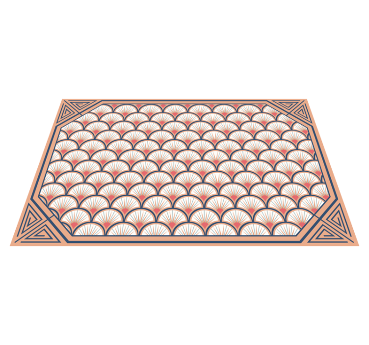 Vinyl teppich fliesenoptik muschelmotiv - TenStickers