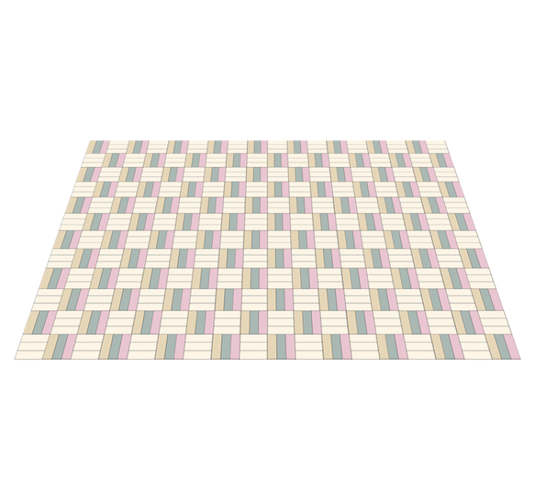 Vinyl Teppich geometrisch gewebte farbblöcke - TenStickers