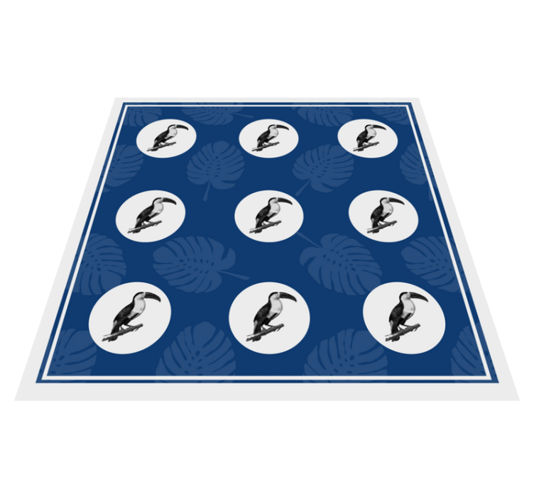 Vinyl Teppich Tiere tropisches tukan-muster - TenStickers