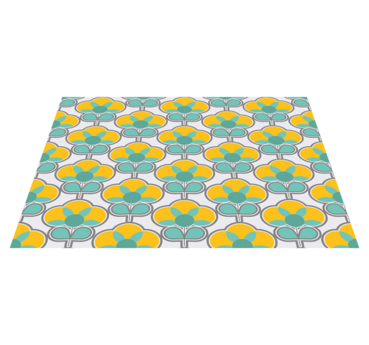 Vinyl Teppich geometrisch geometrisches blumenmuster - TenStickers