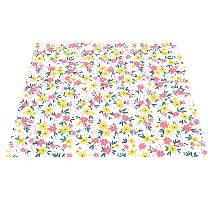 Vinyl Teppich Blumen florale frühlingsleinwand - TenStickers