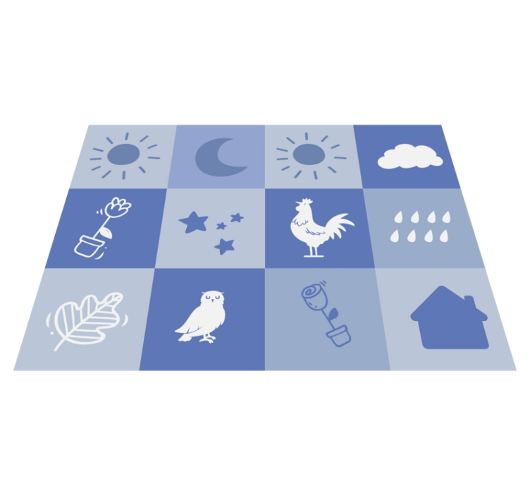 Vinyl Teppich Kinder kinderzimmer schachbrett - TenStickers