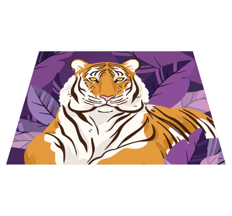 Vinyl Teppich Tiere tiger-illustration - TenStickers