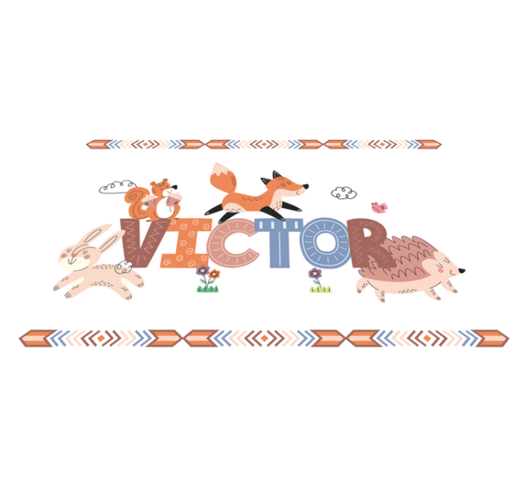 Vinyl Teppich mit Namen anpassbare viecher - TenStickers