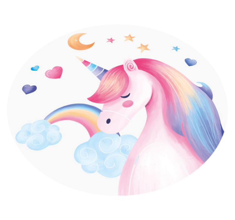 Vinylteppich kindlich einhorn fantasie - TenStickers