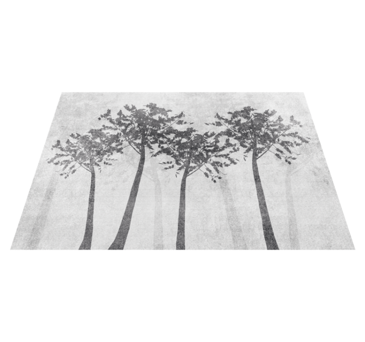Vinyl Teppich Natur waldsilhouette - TenStickers