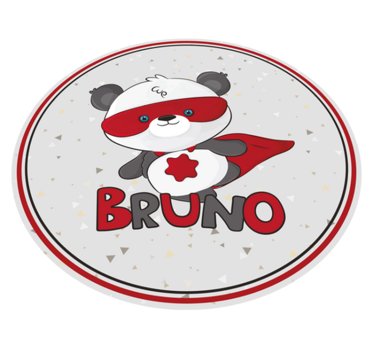 Vinylteppich mit Name Superpanda - TenStickers