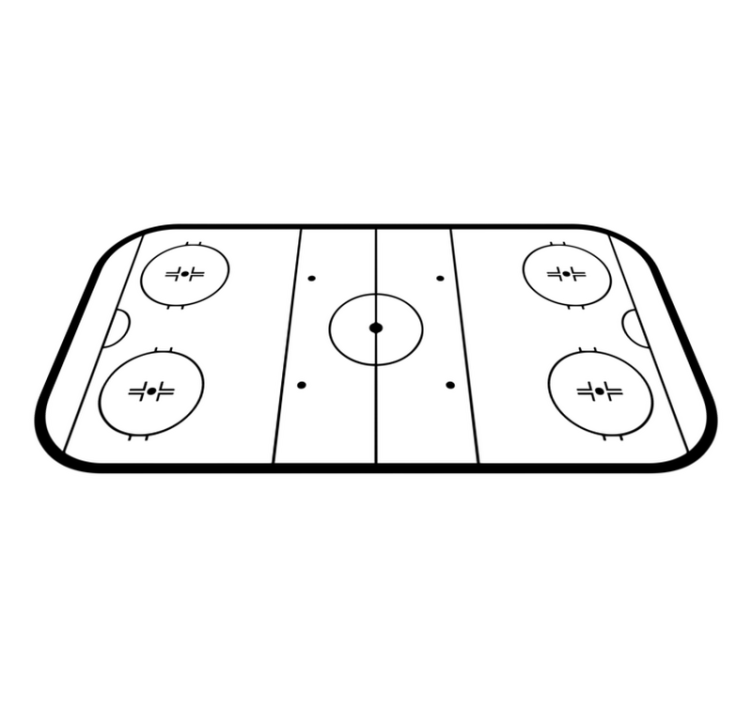 Vinyl teppich spiele eishockeyfeld - TenStickers