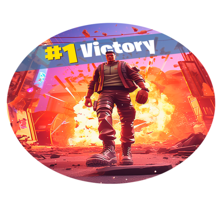 Vinylteppich Schlafzimmer soldaten-Videospiel-Sieg - TenStickers