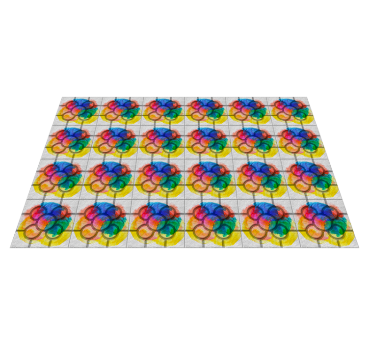 Vinylteppich Retro bunte Bilbao-StraßenfliesenDie bunt gestaltete - TenStickers