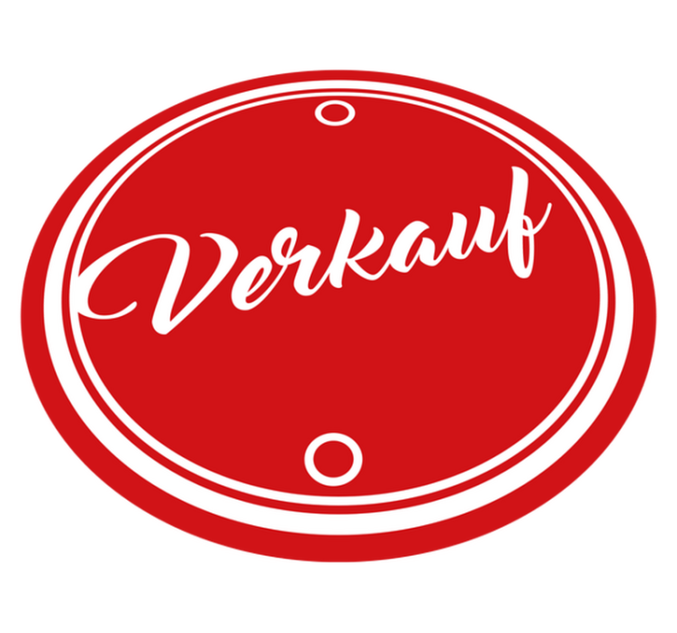 Vinyl Teppich rund textverkauf mit rotem kreis - TenStickers