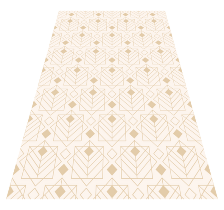 Vinyl Teppich beige art-deco-muster - TenStickers