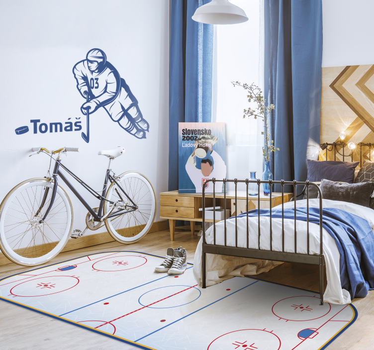 Vinylteppich spiele Eishockeyplatz - TenStickers