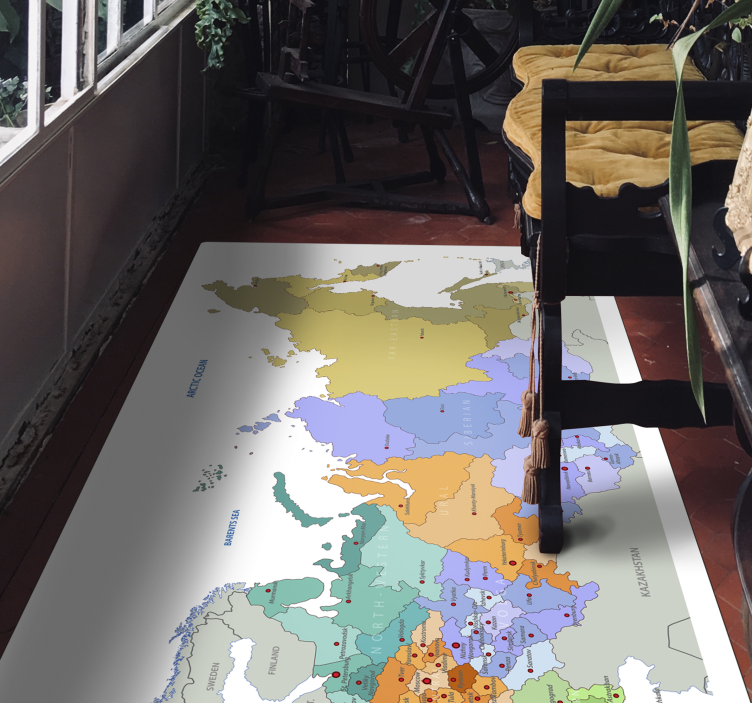 Vinylteppich Weltkarte Karte udssr - oder - TenStickers