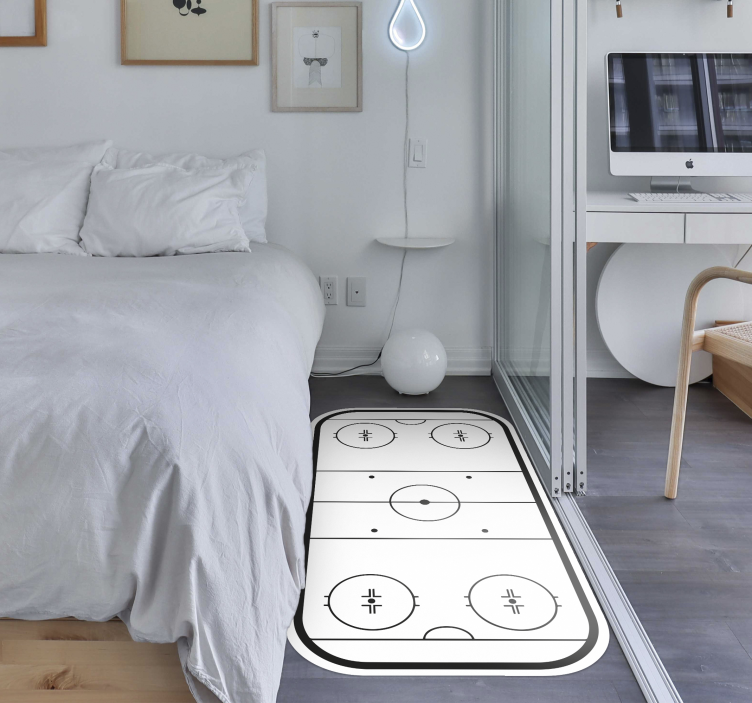 Vinyl teppich spiele eishockeyfeld - TenStickers