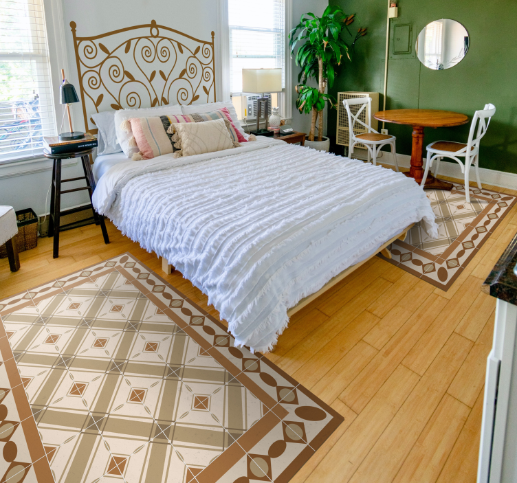 Vinyl Teppich Fliesenoptik fliesen-inspiriertes muster - TenStickers