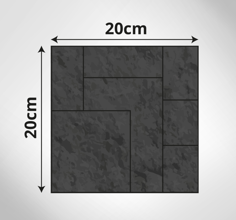 Vinylteppich Quadrate im schwarzem Marmor Look - TenStickers