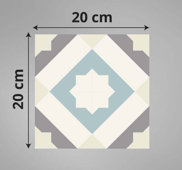 Vinyl Teppich Fliesenoptik elegantes sternenmotiv - TenStickers