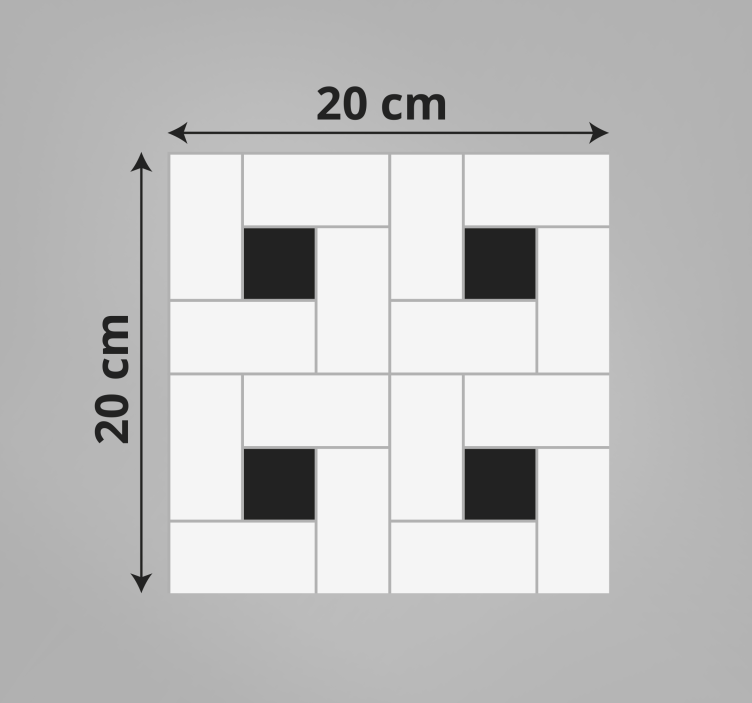 Vinyl Teppich Fliesenoptik karomuster-stil - TenStickers