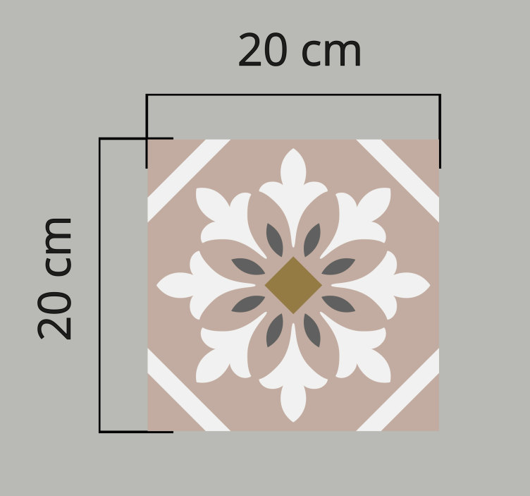 Vinyl Teppich Fliesenoptik gemusterter bodenakzent - TenStickers