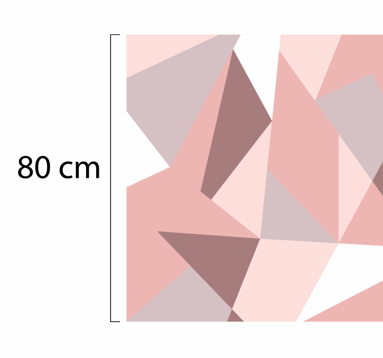 Vinylteppich geometrisch Geometrisches rosa dreiecksmuster - TenStickers
