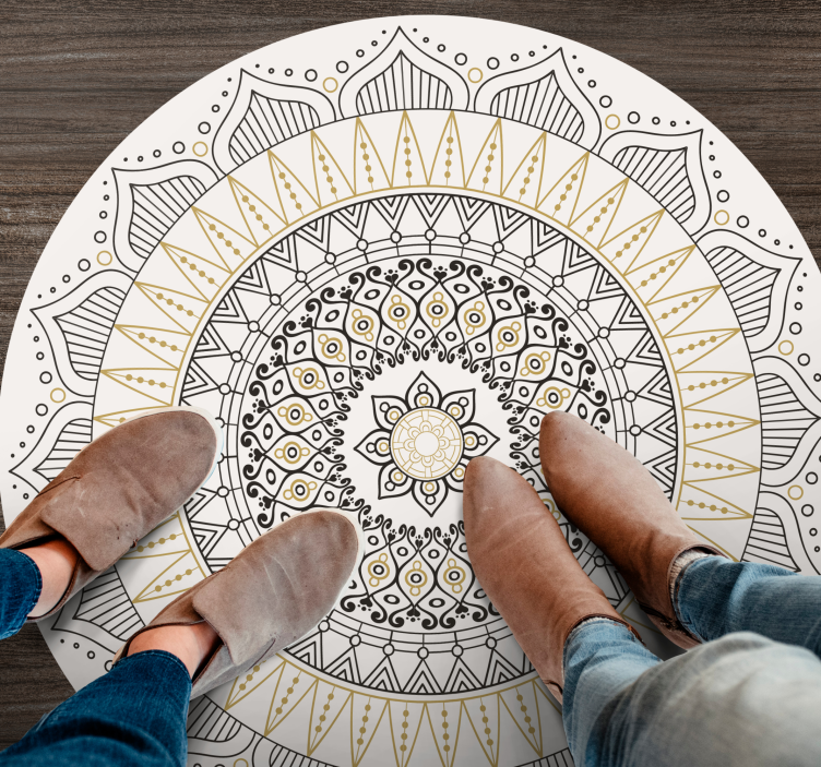 Vinyl Teppich Mandala mandala-mittelstück - TenStickers