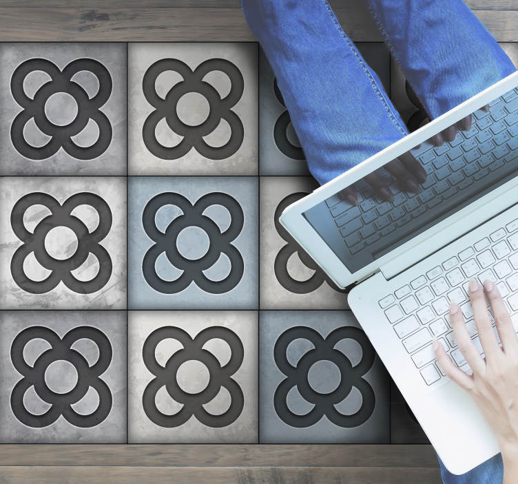 Vinyl Teppich Fliesenoptik dekoratives fliesenmuster - TenStickers