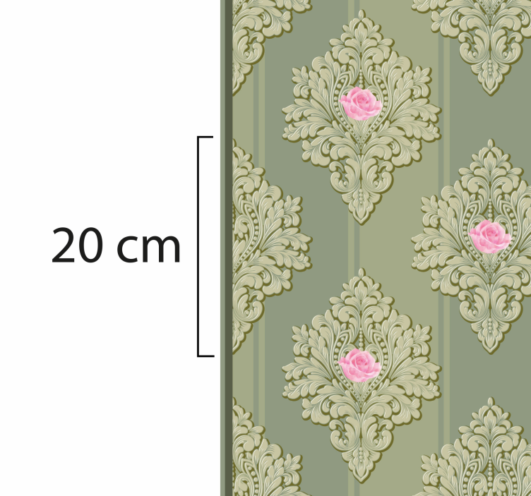 Vinylteppich Blumen vintage Floral Pattern Decor - TenStickers