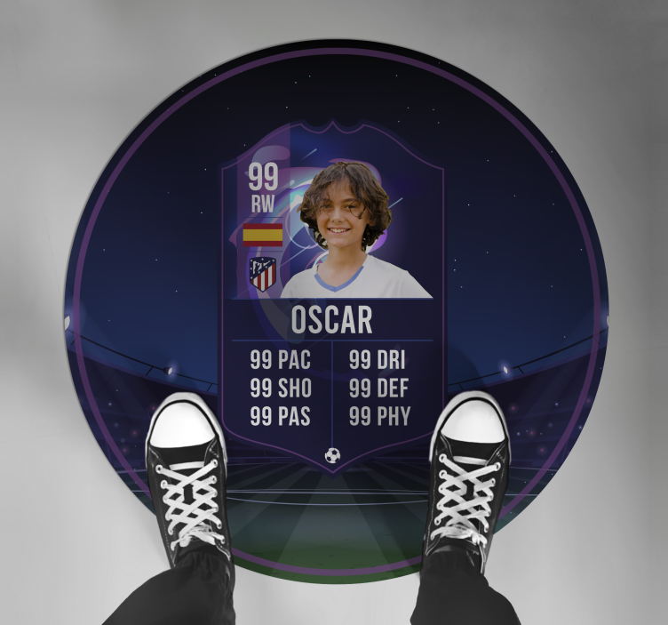 Vinylteppich Jugendliche fußballspielerkarteDies ist eine Karte f - TenStickers