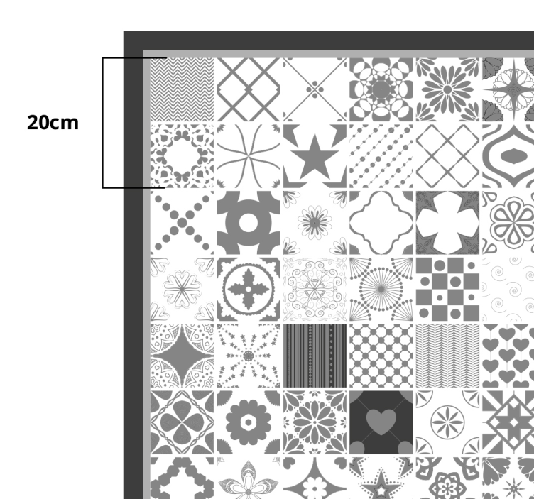 Vinylteppich Bad graue trujillo fliesen - TenStickers