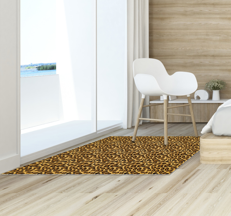 Vinylteppich Animal Print akzentbereich mit leopardenmuster - TenStickers