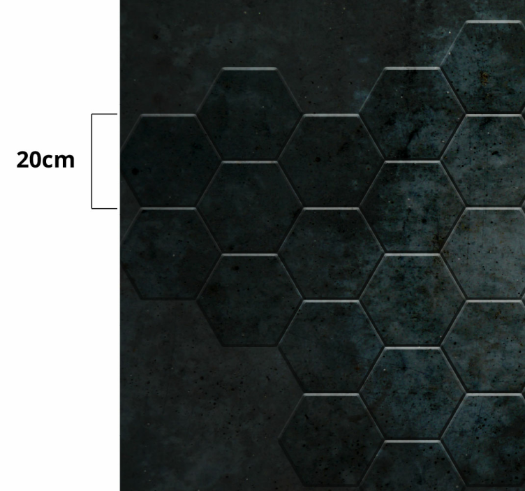 Vinylteppich Steine Sechsecke konkrete textur - TenStickers