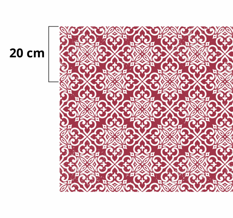 Vinylteppich Vintage Marokkanisches rot - TenStickers