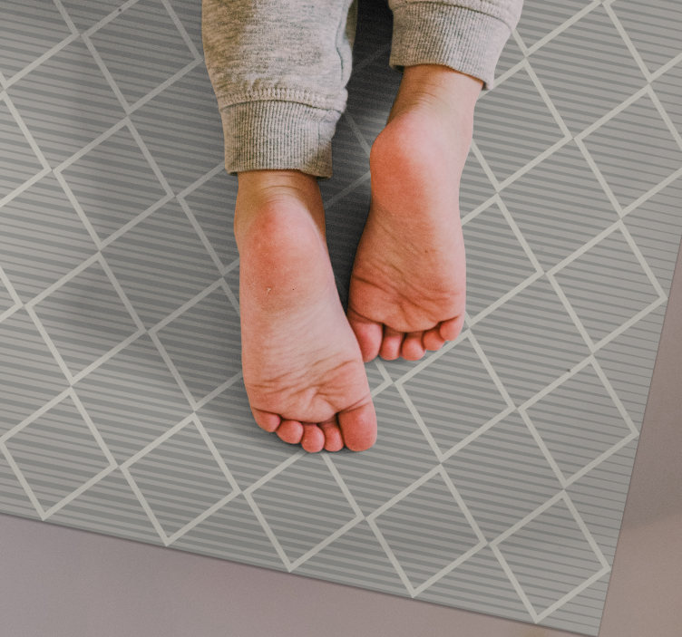 Vinyl Teppich Wohnzimmer oberfläche mit rautenmuster - TenStickers