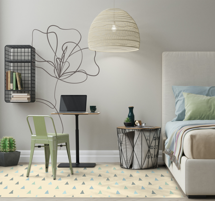 Wunderschöne Dreiecke skandinavischer Stil Vinyl Teppich - TenStickers