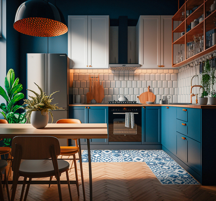 Elegante fliesen vinyl küchenmatte - TenStickers