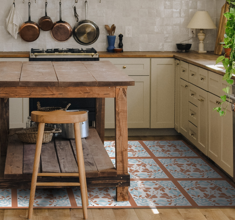 Floraler mediterraner fliesenteppich - TenStickers