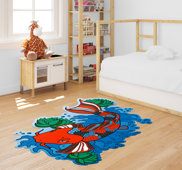 Koi fisch design tier vinyl teppich - TenStickers