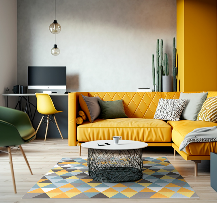 Pastellfarbiger Vinylteppich im nordischen Stil - TenStickers