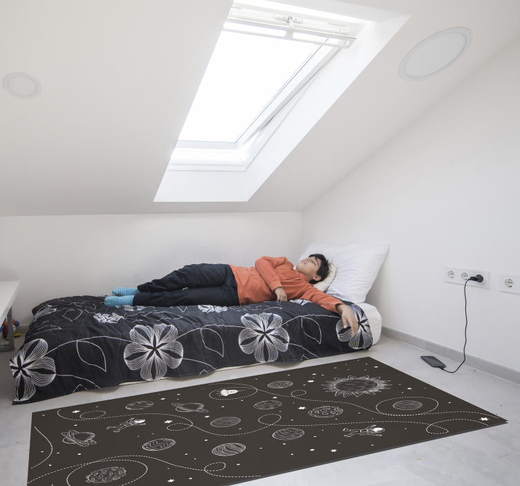 Fabelhafte sterne und planeten vinylteppich - TenStickers